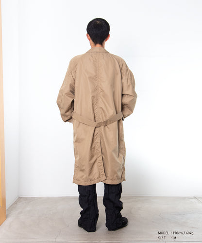 COMME des GARCONS HOMME / HR-C001 / Cotton Polyester Gabardine Processed Coat / 26FW / Beige