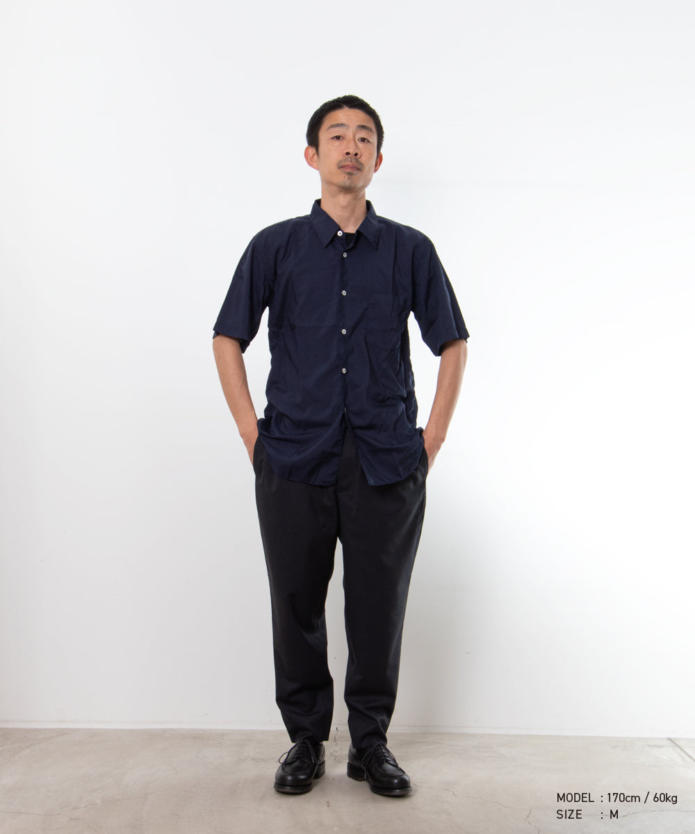 Garment-Processed Polyester Shirt Navy DQ-B042