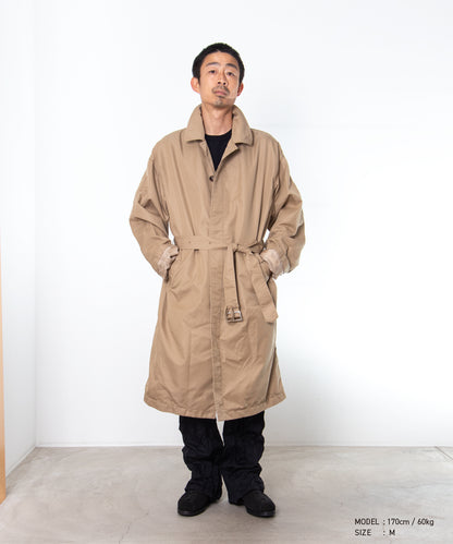 COMME des GARCONS HOMME / HR-C001 / Cotton Polyester Gabardine Processed Coat / 26FW / Beige