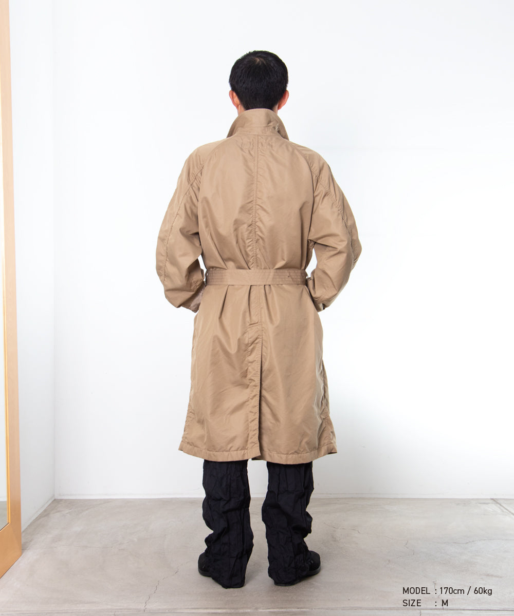COMME des GARCONS HOMME / HR-C001 / Cotton Polyester Gabardine Processed Coat / 26FW / Beige