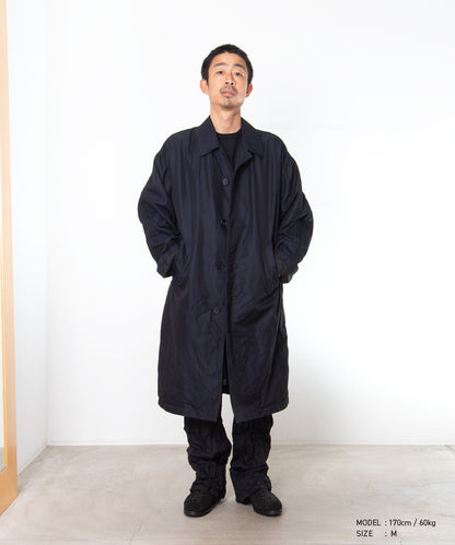 COMME des GARCONS HOMME / HR-C001 / Cotton Polyester Gabardine Processed Coat / 26FW / Navy