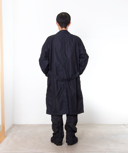 COMME des GARCONS HOMME / HR-C001 / Cotton Polyester Gabardine Processed Coat / 26FW / Navy