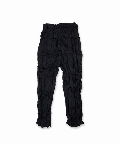 COMME des GARCONS HOMME / HR-P008 / Polyester Wool Twill Processed Pants / 26FW / Black