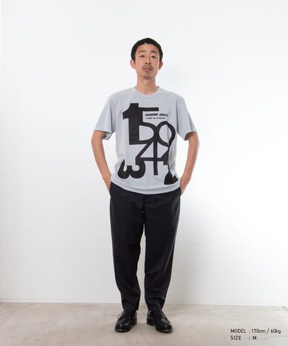 Cotton Jersey Printed T-Shirt Gray / Black DQ-T002