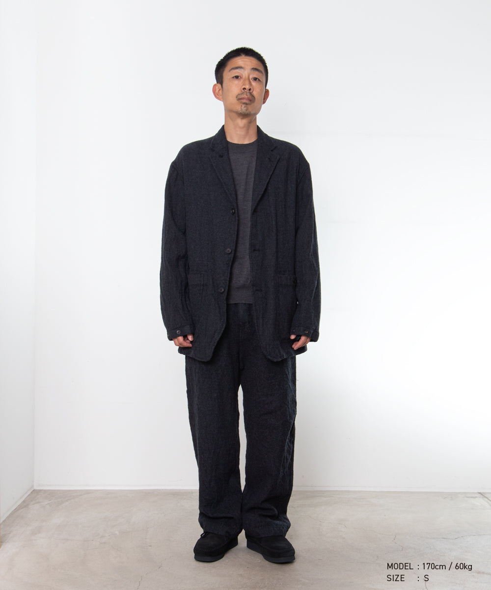 COMME des GARCONS HOMME / HR-J017 / Wool Serge Felted Jacket / 26FW / Charcoal