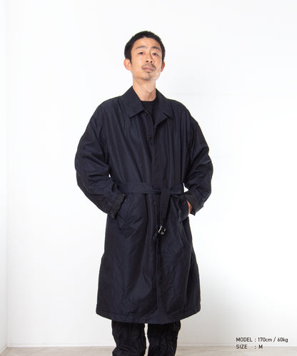 COMME des GARCONS HOMME / HR-C001 / Cotton Polyester Gabardine Processed Coat / 26FW / Navy