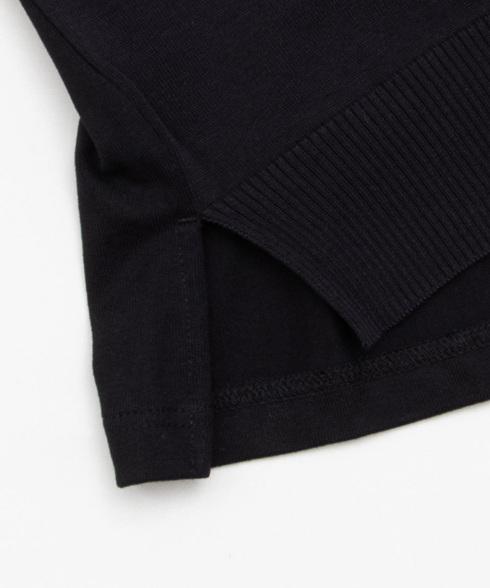 Cotton Jersey × Knit T-Shirt