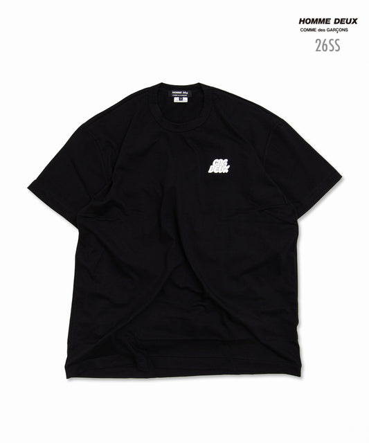 COMME des GARCONS HOMME DEUX One-Point Printed Cotton Jersey T-Shirt DQ-T005 Black / White