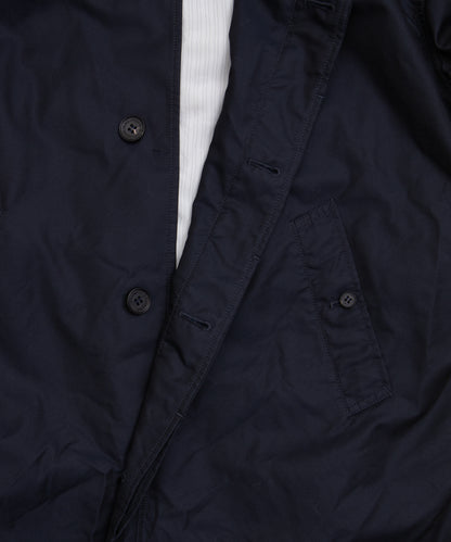 COMME des GARCONS HOMME / HR-C001 / Cotton Polyester Gabardine Processed Coat / 26FW / Navy