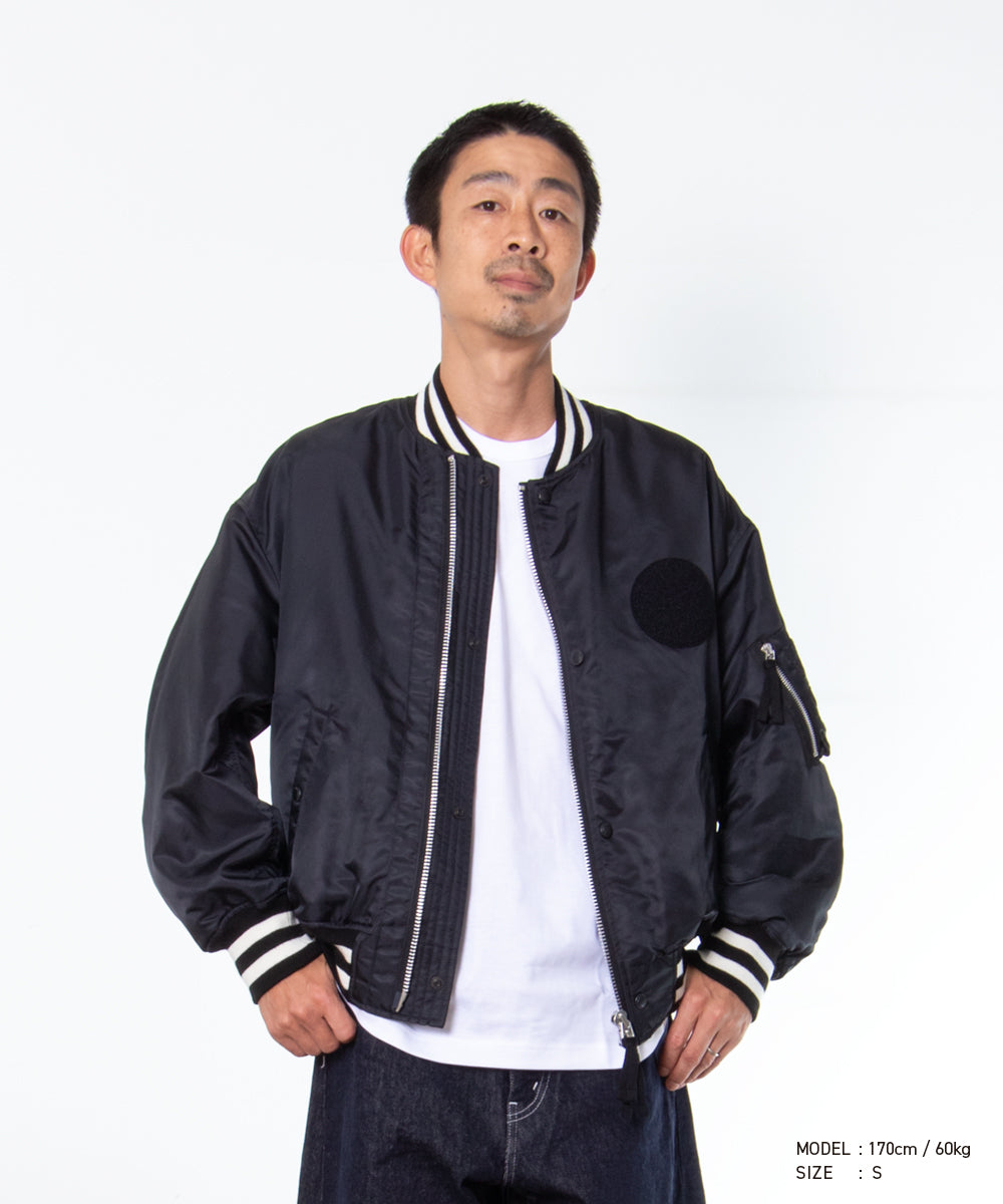 COMME des GARCONS HOMME / HR-J003 / Nylon Twill MA-1 Blouson / 26FW / Black