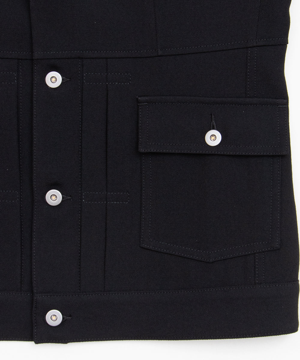 COMME des GARCONS HOMME DEUX / DR-J038 / Wool Gabardine Jacket / 26FW / Black