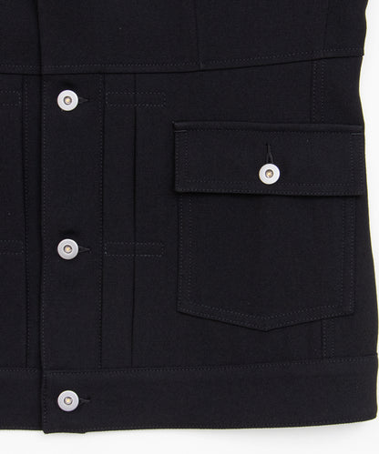 COMME des GARCONS HOMME DEUX / DR-J038 / Wool Gabardine Jacket / 26FW / Black