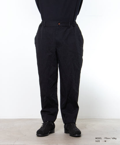COMME des GARCONS HOMME DEUX / DR-P029 / Polyester Wind Check Processed Pants / 26FW / Black