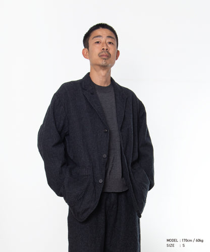 COMME des GARCONS HOMME / HR-J017 / Wool Serge Felted Jacket / 26FW / Charcoal