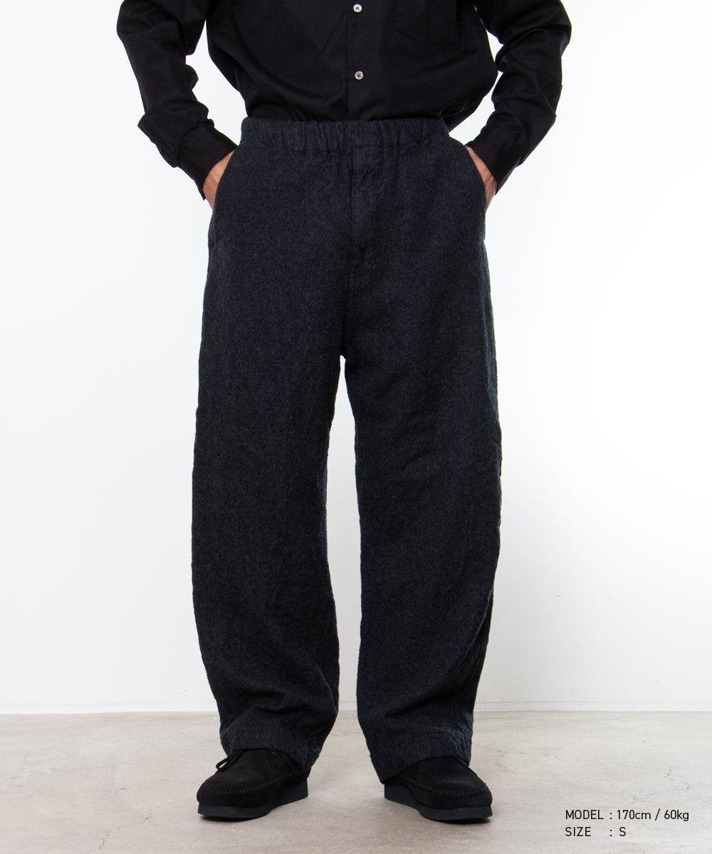 COMME des GARCONS HOMME / HR-P020 / Wool Serge Felted Pants / 26FW / Charcoal