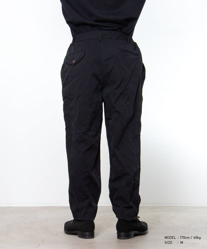 COMME des GARCONS HOMME DEUX / DR-P029 / Polyester Wind Check Processed Pants / 26FW / Black