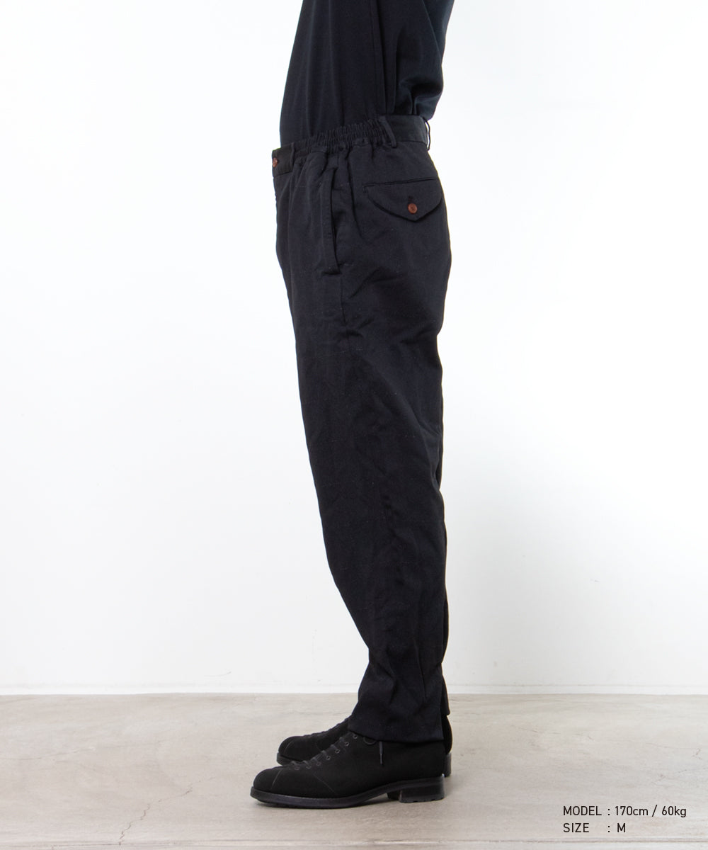 COMME des GARCONS HOMME DEUX / DR-P029 / Polyester Wind Check Processed Pants / 26FW / Black