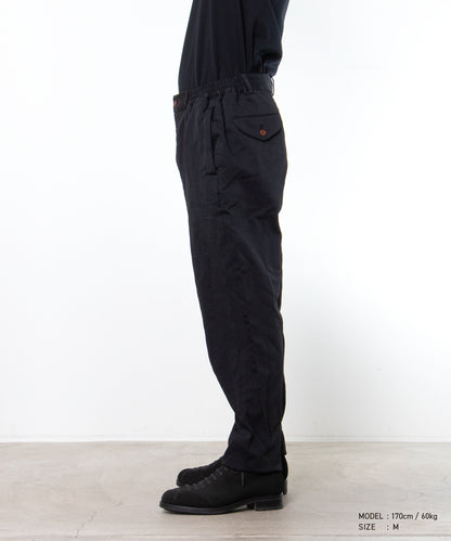 COMME des GARCONS HOMME DEUX / DR-P029 / Polyester Wind Check Processed Pants / 26FW / Black