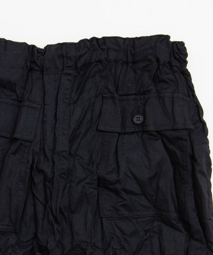 COMME des GARCONS HOMME / HR-P008 / Polyester Wool Twill Processed Pants / 26FW / Black