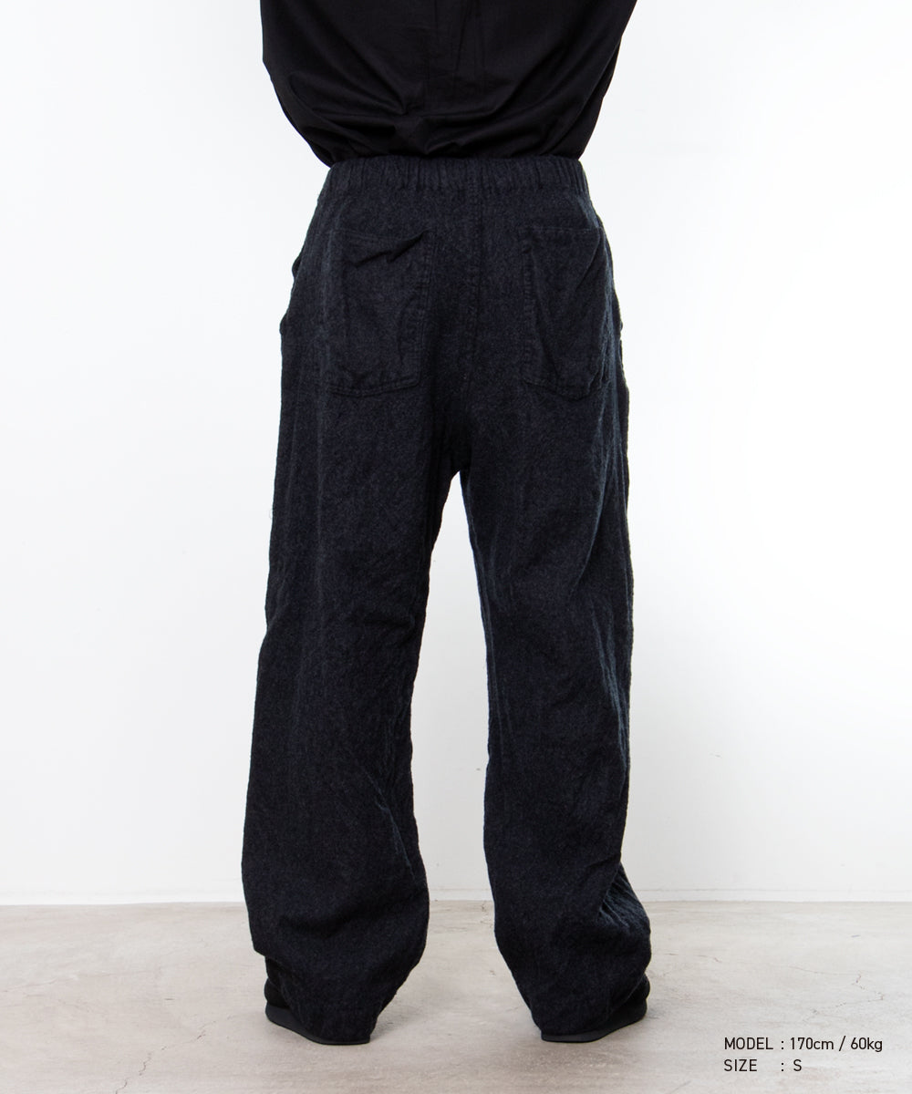 COMME des GARCONS HOMME / HR-P020 / Wool Serge Felted Pants / 26FW / Charcoal