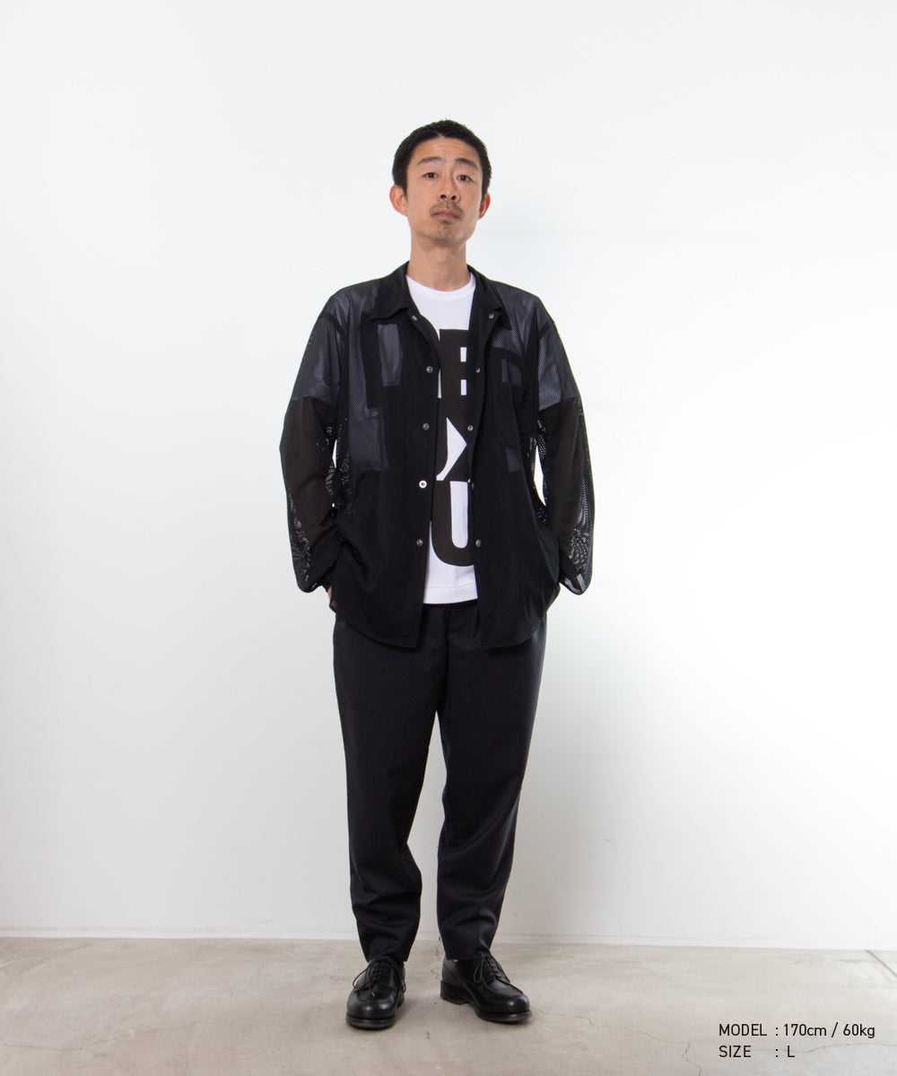 Polyester Mesh Shirt Black DQ-B039