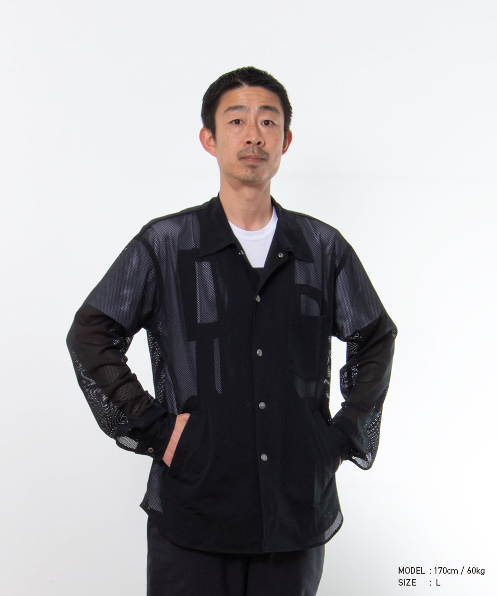 Polyester Mesh Shirt Black DQ-B039