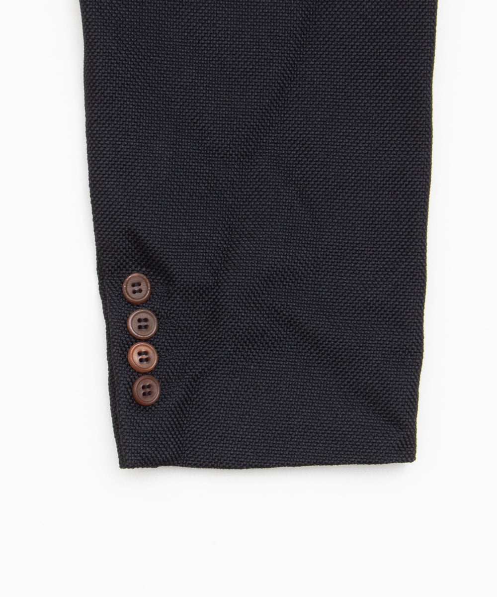 Garment-Dyed Polyester Mesh Jacket Black