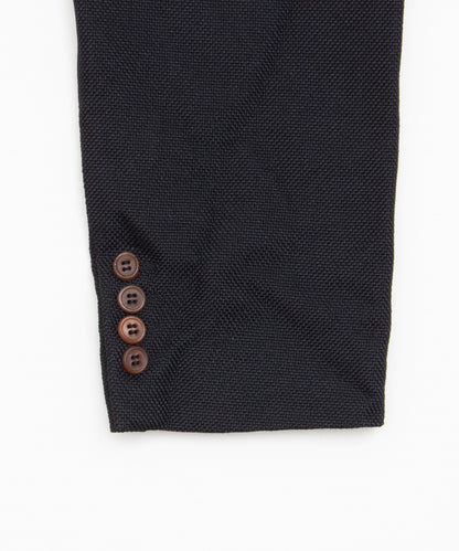 Garment-Dyed Polyester Mesh Jacket Black