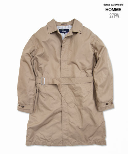 COMME des GARCONS HOMME / HR-C001 / Cotton Polyester Gabardine Processed Coat / 26FW / Beige