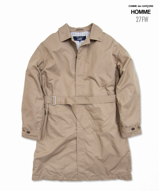 COMME des GARCONS HOMME / HR-C001 / Cotton Polyester Gabardine Processed Coat / 26FW / Beige