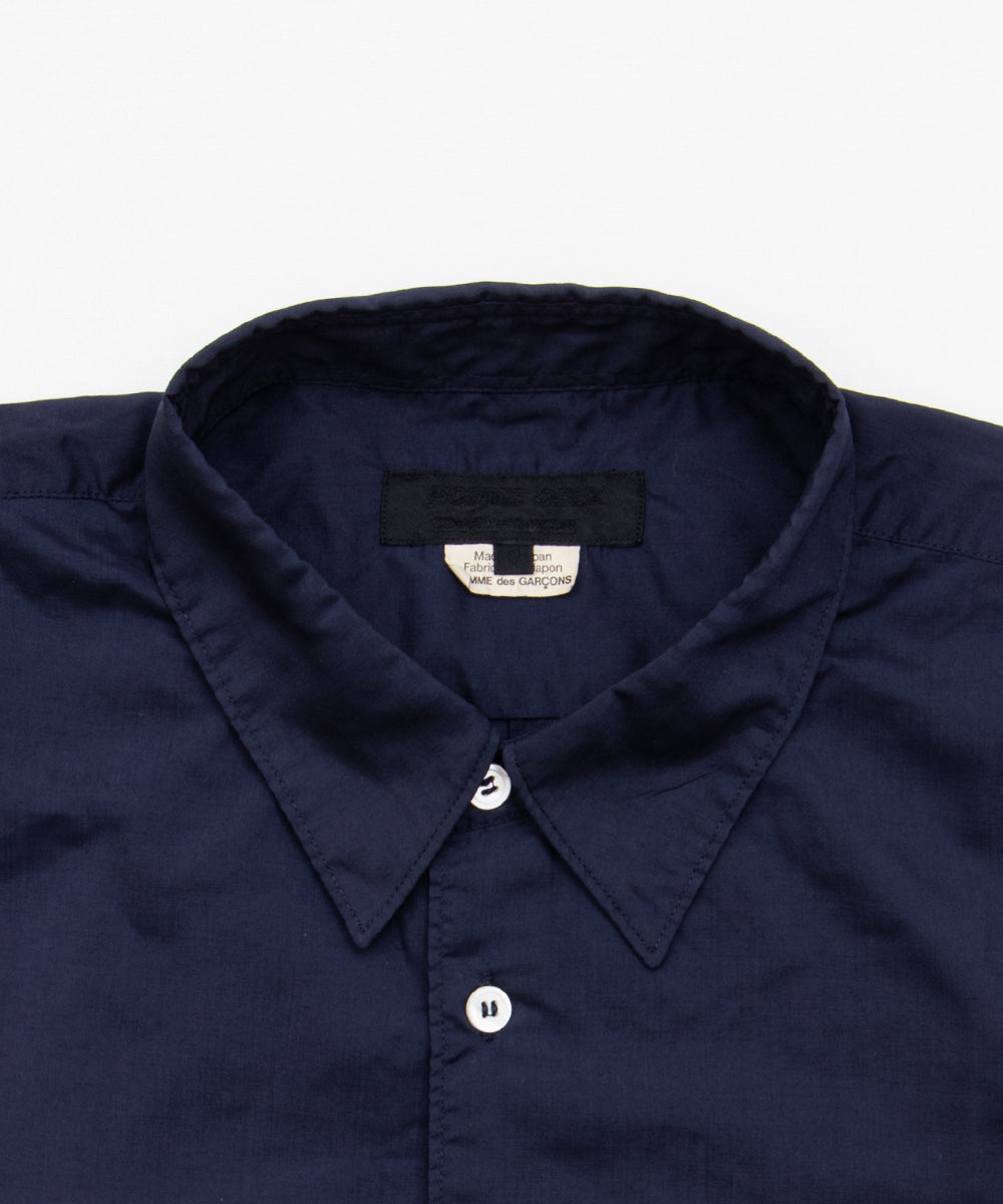 Garment-Processed Polyester Shirt Navy DQ-B042