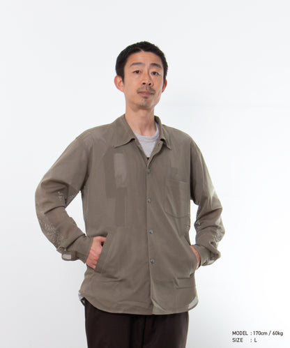 Polyester Mesh Shirt Khaki DQ-B039