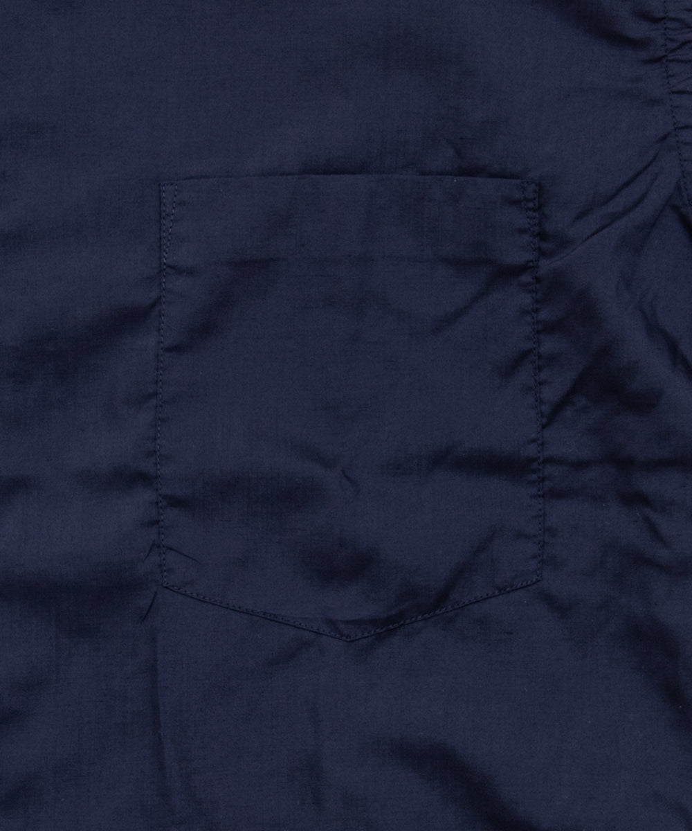 Garment-Processed Polyester Shirt Navy DQ-B042