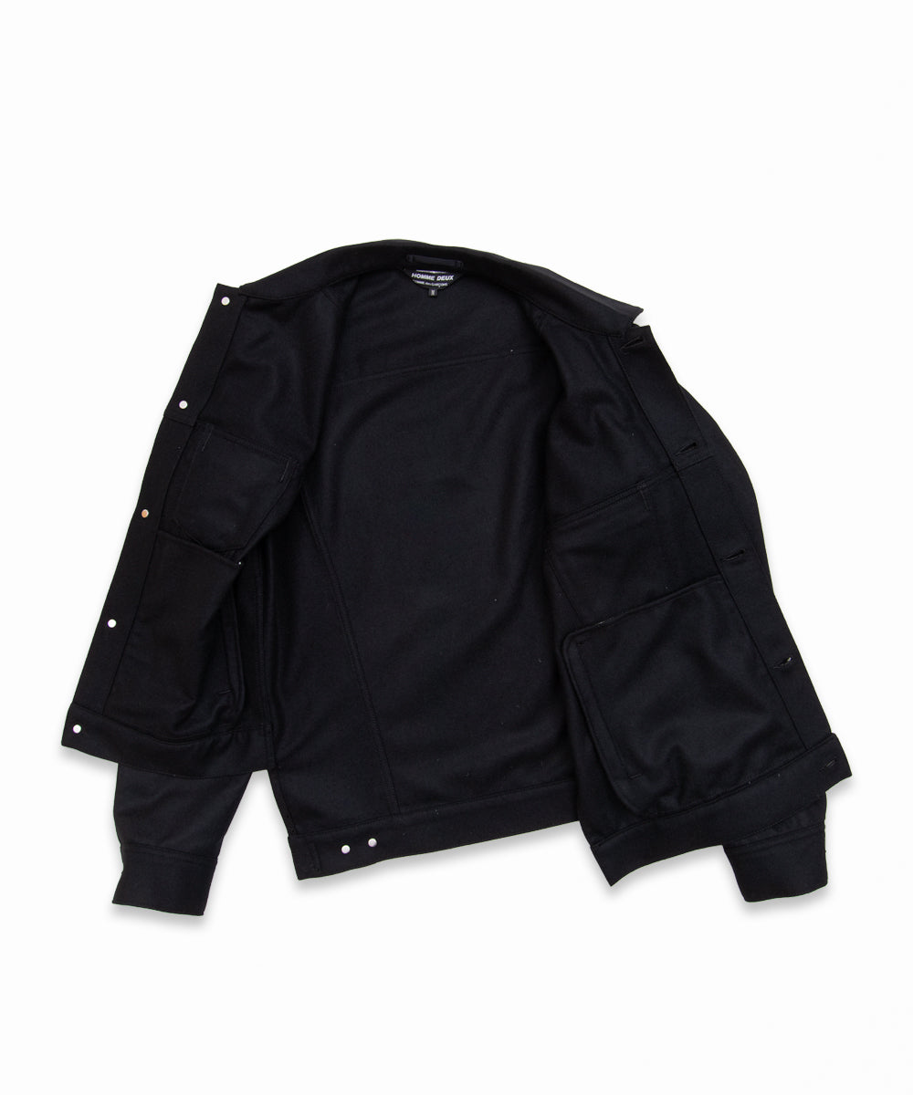 COMME des GARCONS HOMME DEUX / DR-J055 / Wool Nylon Flannel G-Jacket / 26FW / Black