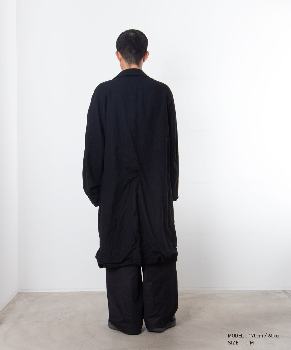 COMME des GARCONS HOMME / HR-C101 / Wool Serge Felted Coat / 26FW / Black