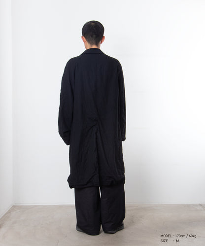COMME des GARCONS HOMME / HR-C101 / Wool Serge Felted Coat / 26FW / Black