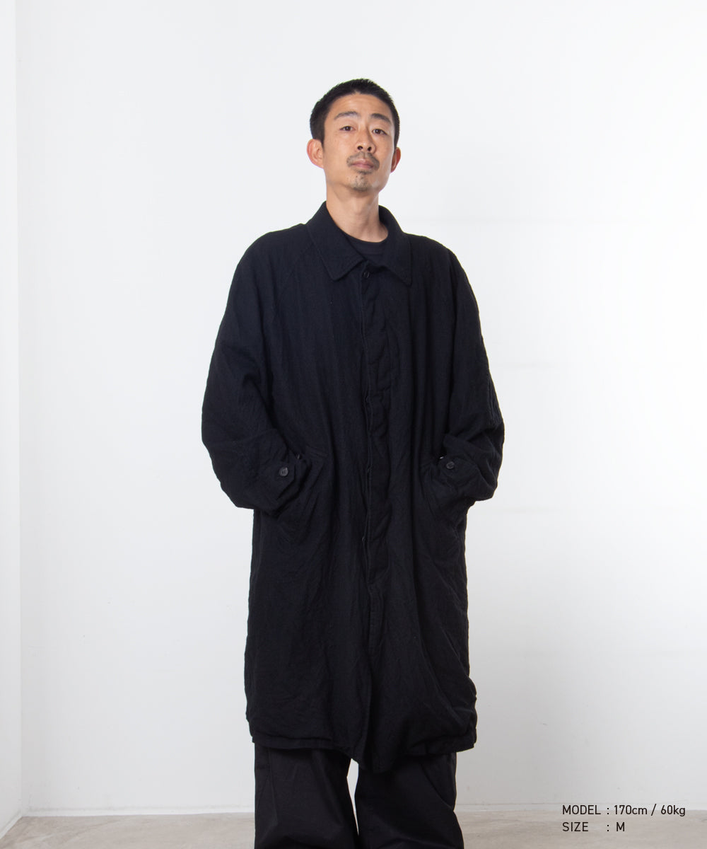 COMME des GARCONS HOMME / HR-C101 / Wool Serge Felted Coat / 26FW / Black