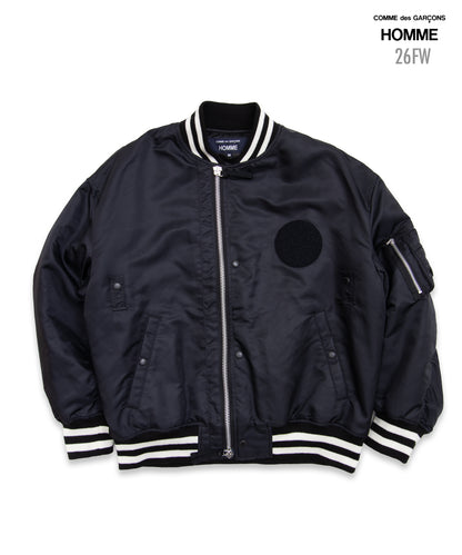 COMME des GARCONS HOMME / HR-J003 / Nylon Twill MA-1 Blouson / 26FW / Black