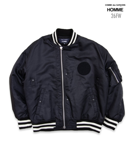 COMME des GARCONS HOMME / HR-J003 / Nylon Twill MA-1 Blouson / 26FW / Black