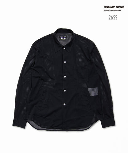 Polyester Mesh Shirt Black DQ-B039