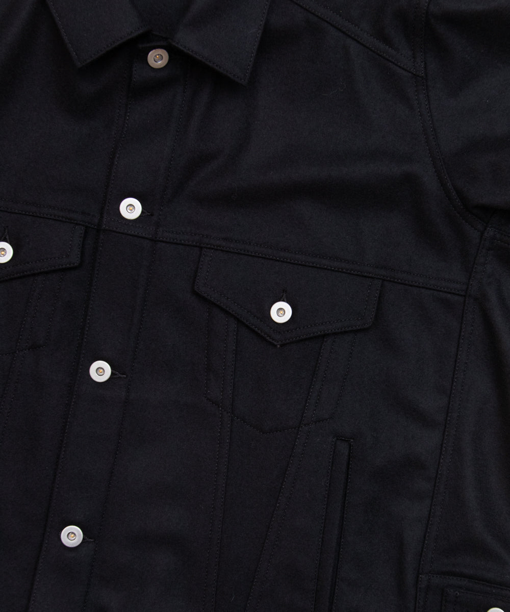 COMME des GARCONS HOMME DEUX / DR-J055 / Wool Nylon Flannel G-Jacket / 26FW / Black