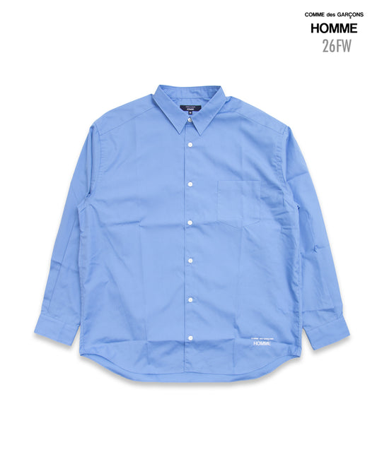 COMME des GARCONS HOMME / HR-B102 / Cotton Broad Shirt / 26FW / Sax Blue