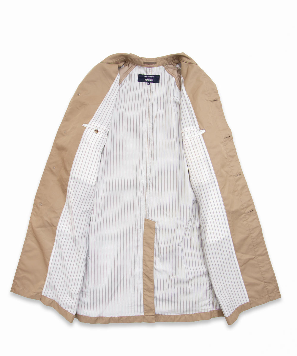 COMME des GARCONS HOMME / HR-C001 / Cotton Polyester Gabardine Processed Coat / 26FW / Beige