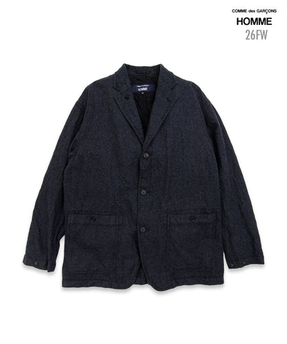 COMME des GARCONS HOMME / HR-J017 / Wool Serge Felted Jacket / 26FW / Charcoal