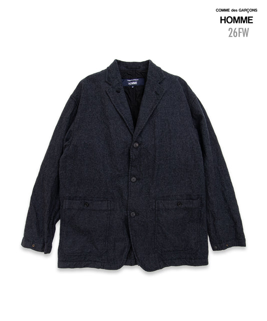 COMME des GARCONS HOMME / HR-J017 / Wool Serge Felted Jacket / 26FW / Charcoal