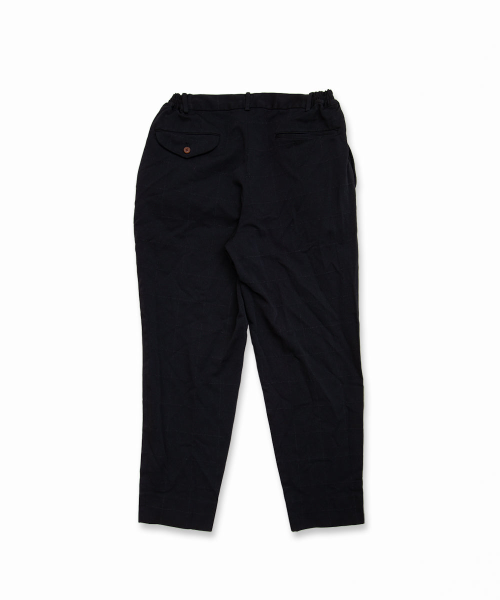 COMME des GARCONS HOMME DEUX / DR-P029 / Polyester Wind Check Processed Pants / 26FW / Black